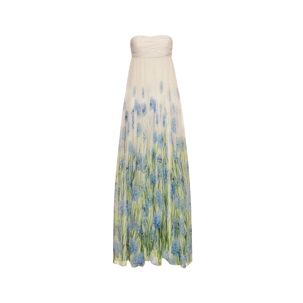 Oscar de la Renta Degradé Allium Chiffon Gown - Oscar de la Renta Dresses - American Couture - Shop at Luxury Shoes 