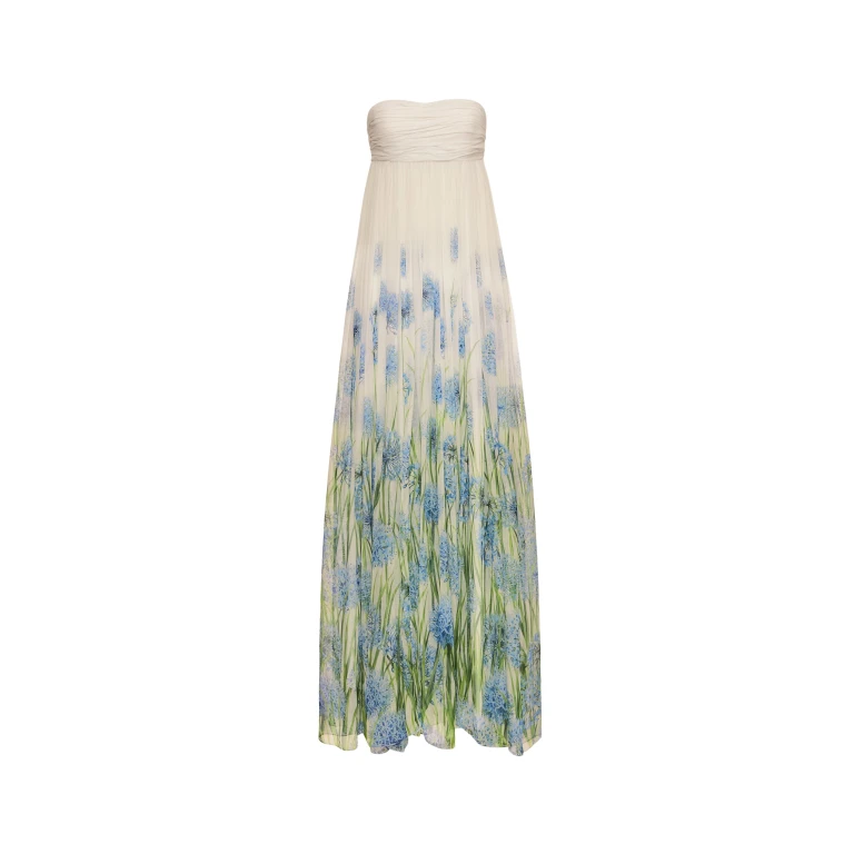 Oscar de la Renta Degradé Allium Chiffon Gown - Oscar de la Renta Dresses - American Couture - Shop at Luxury Shoes 