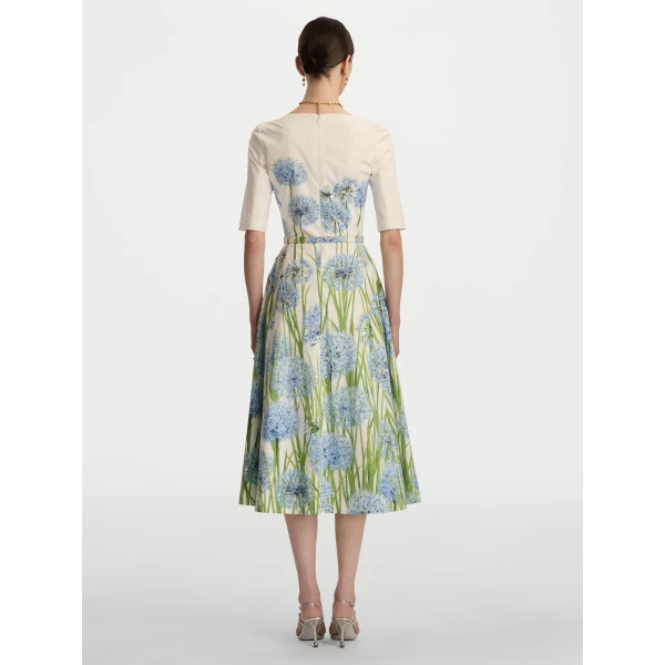 Oscar de la Renta Degradé Allium Cotton Poplin Dress - Oscar de la Renta Dresses - American Couture - Shop at Luxury Shoes 