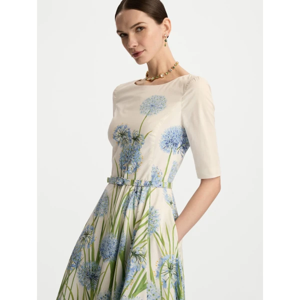 Oscar de la Renta Degradé Allium Cotton Poplin Dress - Oscar de la Renta Dresses - American Couture - Shop at Luxury Shoes 