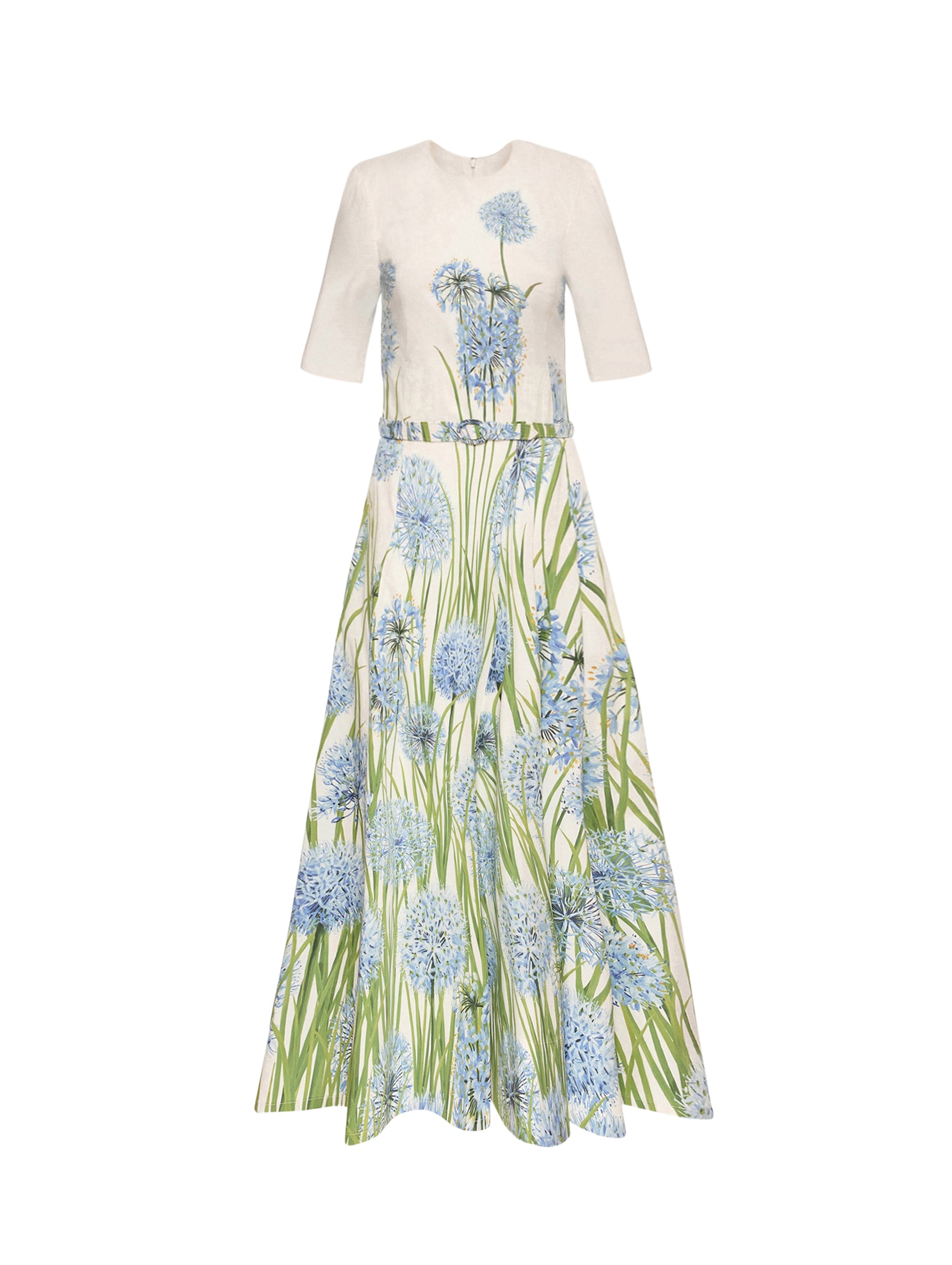 Oscar de la Renta Degradé Allium Cotton Poplin Dress - Oscar de la Renta Dresses - American Couture - Shop at Luxury Shoes 