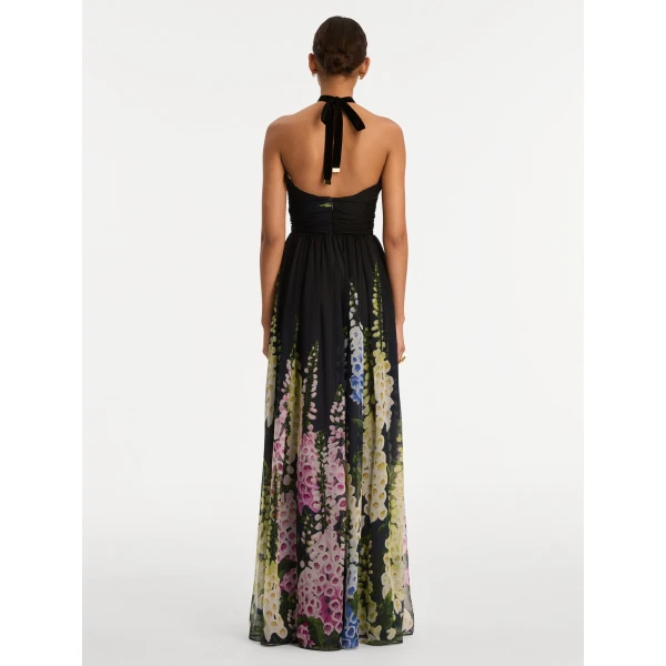 Oscar de la Renta Degradé Foxglove Chiffon Gown - Oscar de la Renta Dresses - American Couture - Shop at Luxury Shoes 