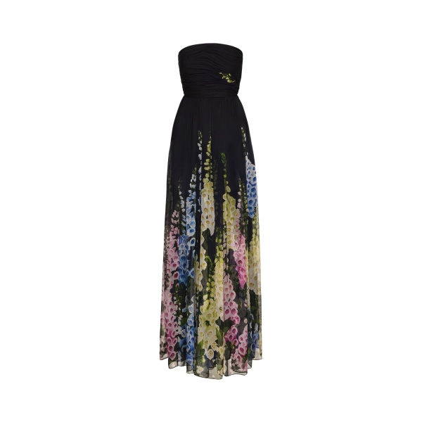 Oscar de la Renta Degradé Foxglove Chiffon Gown - Oscar de la Renta Dresses - American Couture - Shop at Luxury Shoes 