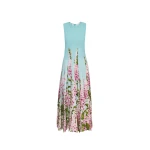 Oscar de la Renta Degradé Foxglove Chiffon Inset Dress - Oscar de la Renta Dresses - American Couture - Shop at Luxury Shoes 