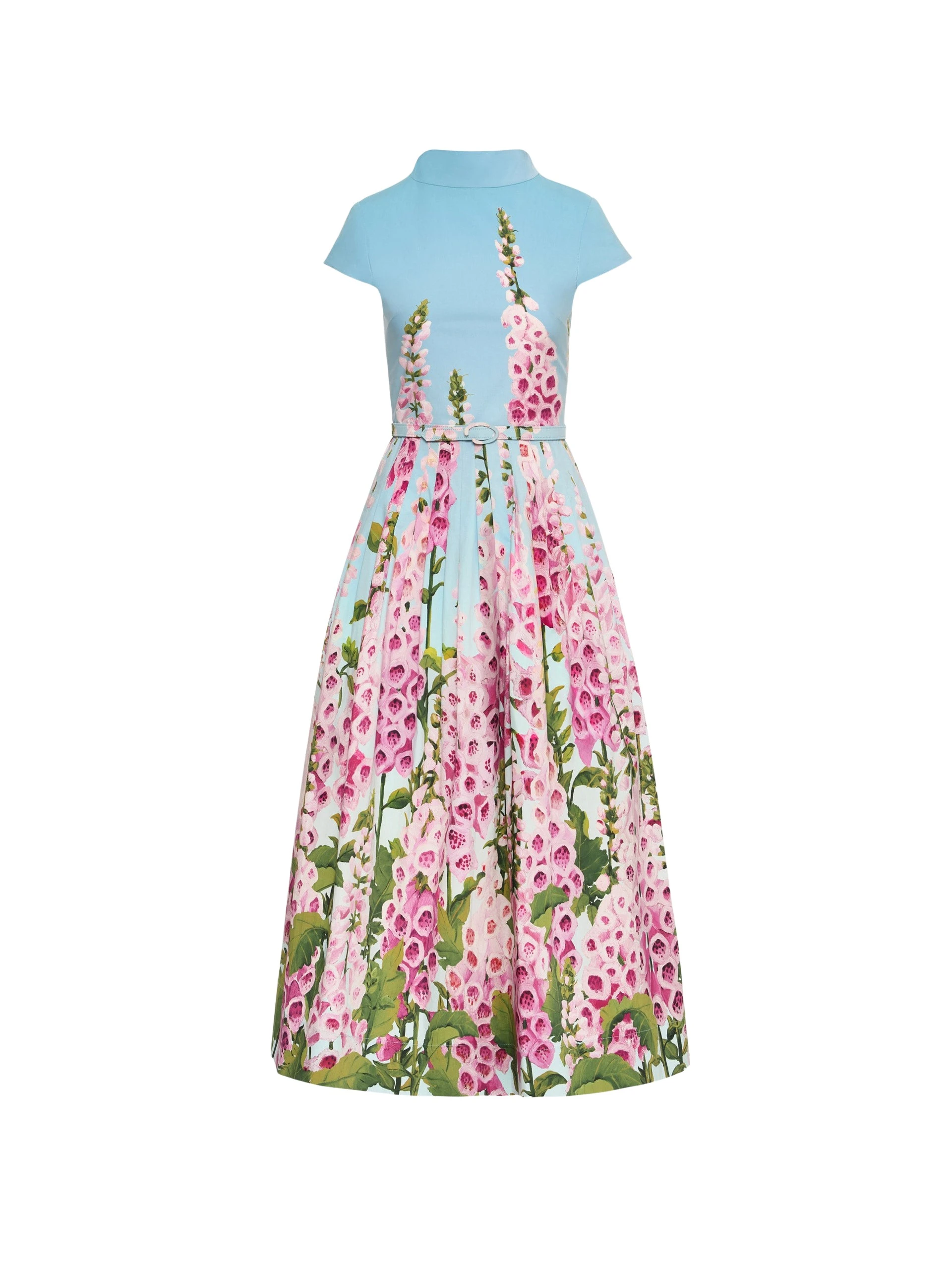 Degrade-Foxglove-Cotton-Poplin-Dress-Oscar-de-la-Renta-Dresses27496_nobg Oscar de la Renta Degradé Foxglove Cotton Poplin Dress - Oscar de la Renta Dresses - American Couture - Shop at Luxury Shoes
