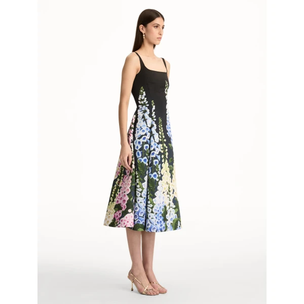Oscar de la Renta Degradé Foxglove Faille Dress - Oscar de la Renta Dresses - American Couture - Shop at Luxury Shoes 