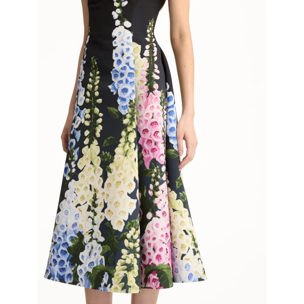 Oscar de la Renta Degradé Foxglove Faille Dress - Oscar de la Renta Dresses - American Couture - Shop at Luxury Shoes 