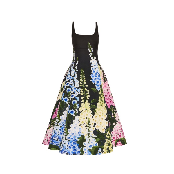 Oscar de la Renta Degradé Foxglove Faille Dress - Oscar de la Renta Dresses - American Couture - Shop at Luxury Shoes 