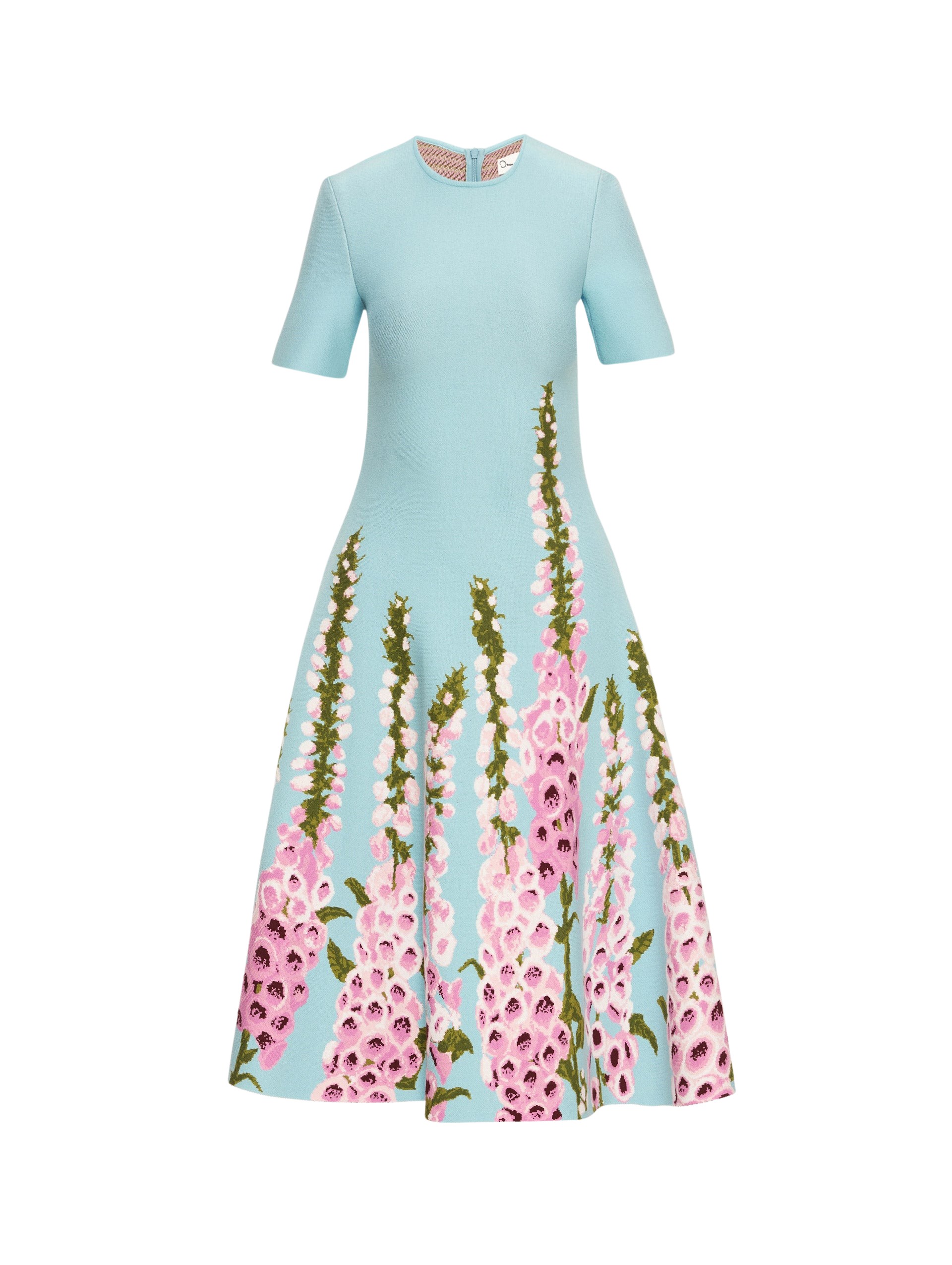 Oscar de la Renta Degradé Foxglove Jacquard Knit Dress - Oscar de la Renta Dresses - American Couture - Shop at Luxury Shoes 