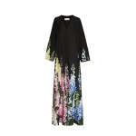 Oscar de la Renta Degradé Foxglove Silk Twill Caftan - Oscar de la Renta Dresses - American Couture - Shop at Luxury Shoes 