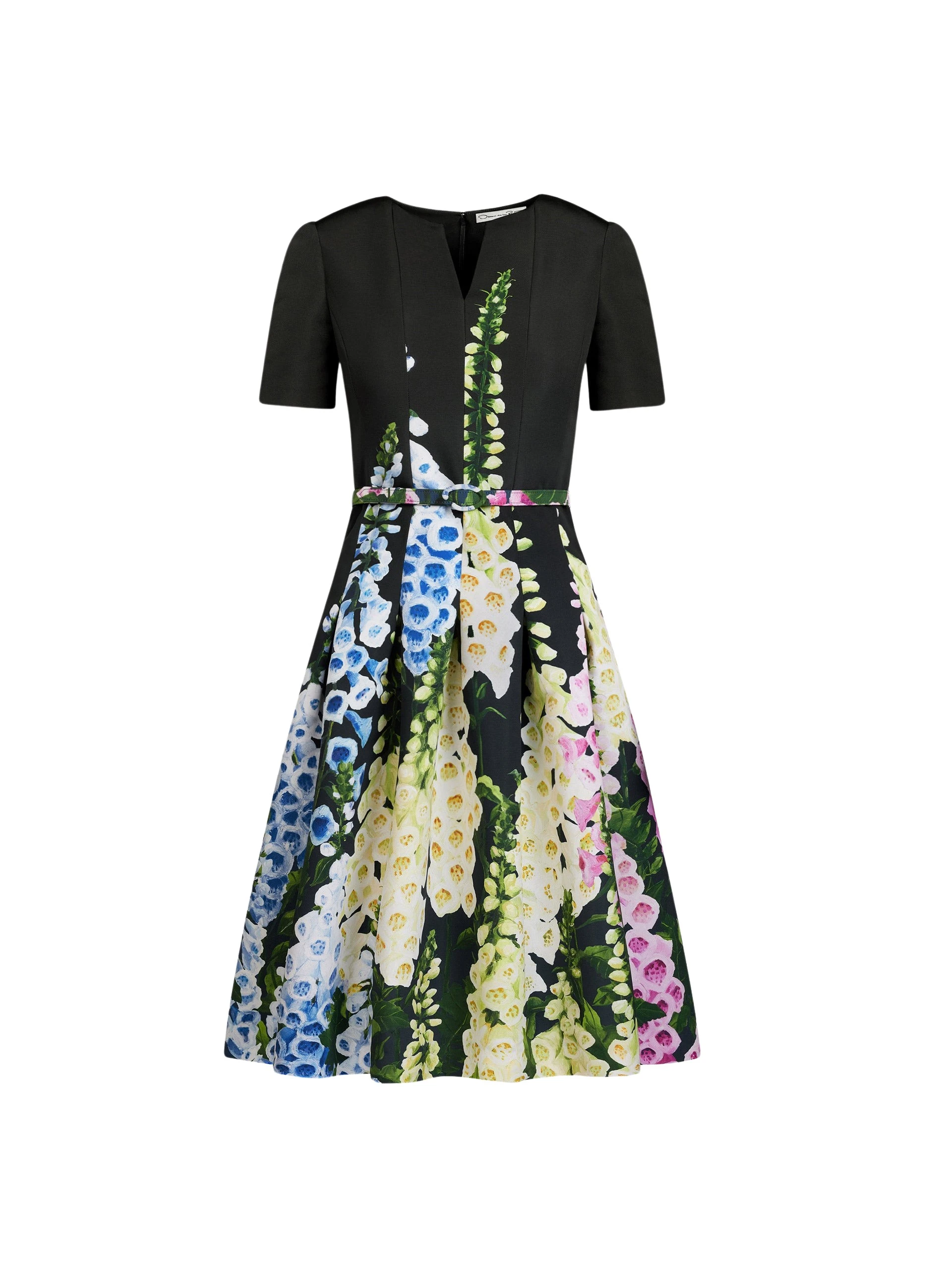Degrade-Foxglove-Split-Neck-Dress-Oscar-de-la-Renta-Dresses28110_nobg Oscar de la Renta Degradé Foxglove Split-Neck Dress - Oscar de la Renta Dresses - American Couture - Shop at Luxury Shoes