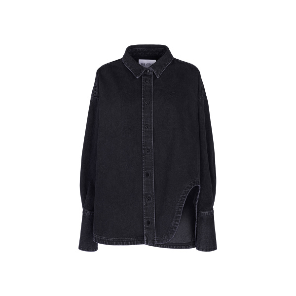 The Attico 'Diana'' Black Shirt Jacket - The Attico Jackets - Designed by Gilda Ambrosio & Giorgia Tordini - Shop at Luxury Shoes 