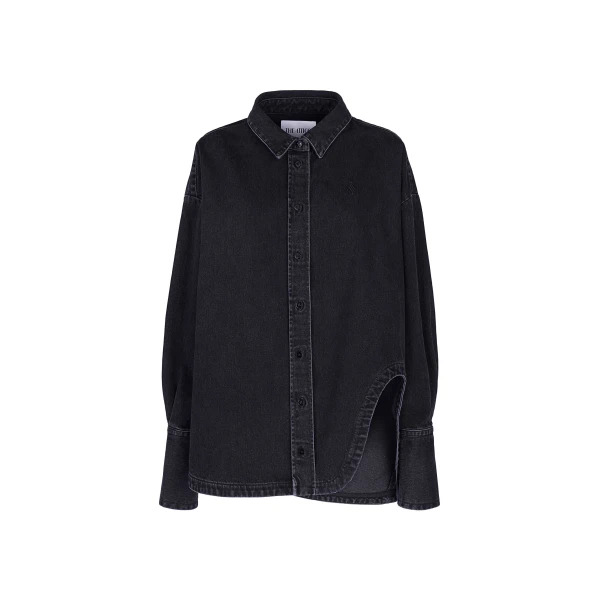 The Attico 'Diana'' Black Shirt Jacket - The Attico Jackets - Designed by Gilda Ambrosio & Giorgia Tordini - Shop at Luxury Shoes 