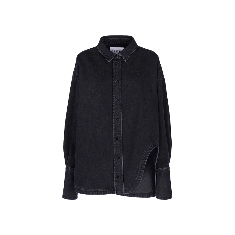 The Attico 'Diana'' Black Shirt Jacket - The Attico Jackets - Designed by Gilda Ambrosio & Giorgia Tordini - Shop at Luxury Shoes 