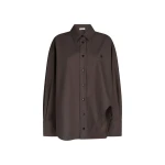 The Attico 'Diana'' Dark Brown Shirt - The Attico Tops - Designed by Gilda Ambrosio & Giorgia Tordini - Shop at Luxury Shoes 