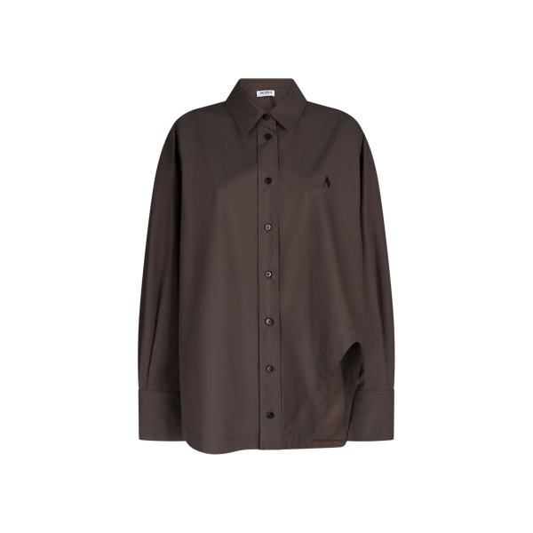 The Attico 'Diana'' Dark Brown Shirt - The Attico Tops - Designed by Gilda Ambrosio & Giorgia Tordini - Shop at Luxury Shoes 