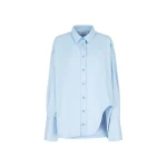 The Attico 'Diana'' Dusty Blue Shirt - The Attico Tops - Designed by Gilda Ambrosio & Giorgia Tordini - Shop at Luxury Shoes 