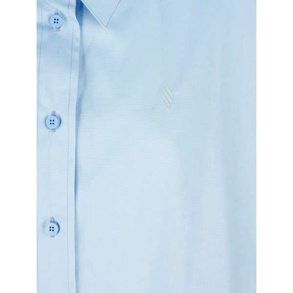 The Attico 'Diana'' Dusty Blue Shirt - The Attico Tops - Designed by Gilda Ambrosio & Giorgia Tordini - Shop at Luxury Shoes 