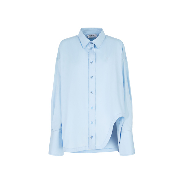 The Attico 'Diana'' Dusty Blue Shirt - The Attico Tops - Designed by Gilda Ambrosio & Giorgia Tordini - Shop at Luxury Shoes 