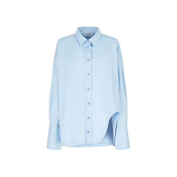 The Attico 'Diana'' Dusty Blue Shirt - The Attico Tops - Designed by Gilda Ambrosio & Giorgia Tordini - Shop at Luxury Shoes 