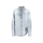The Attico "Diana'' Sky Blue Shirt Jacket - The Attico Jackets - Designed by Gilda Ambrosio & Giorgia Tordini - Shop at Luxury Shoes 