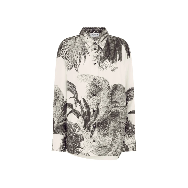 The Attico 'Diana'' White And Black Shirt - The Attico Tops - Designed by Gilda Ambrosio & Giorgia Tordini - Shop at Luxury Shoes 
