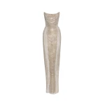 Oscar de la Renta Draped Crystal Chain Gown - Oscar de la Renta Dresses - American Couture - Shop at Luxury Shoes 