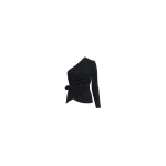 Elie Saab Asymmetric Cady Top in Black featuring  – Luxury Designer Fashion at Luxury Shoes .
