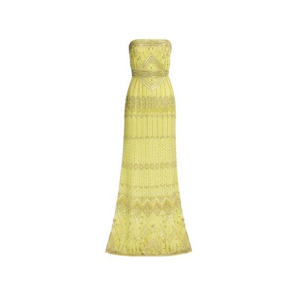 Elie Saab Bead Embroidered Dress in Green featuring  – Luxury Designer Fashion at Luxury Shoes .
