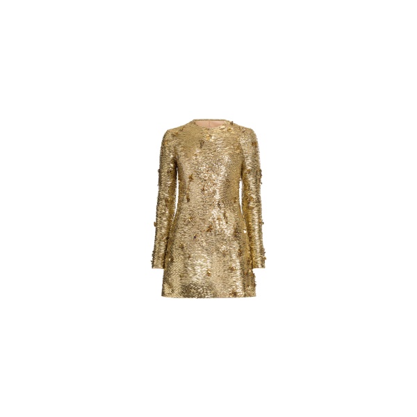 Elie Saab Bead Embroidered Golden Dress in Gold featuring  – Luxury Designer Fashion at Luxury Shoes .