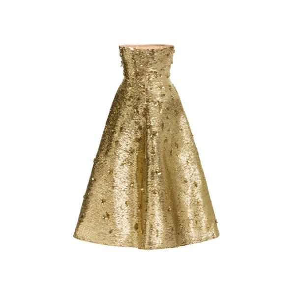 Elie Saab Bead Embroidered Golden Gown in Gold featuring  – Luxury Designer Fashion at Luxury Shoes .