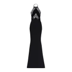 Elie Saab Halter Neck Dress in Black featuring  – Luxury Designer Fashion at Luxury Shoes .