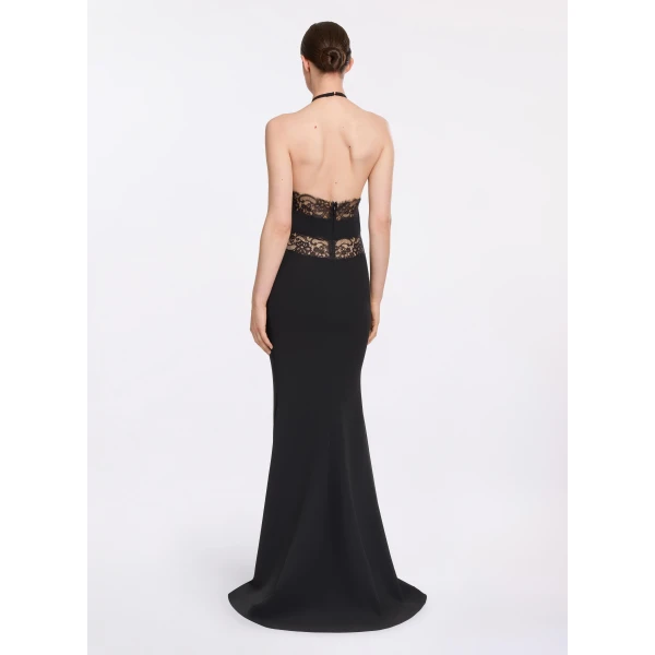 Elie Saab Halter Neck Dress in Black featuring  – Luxury Designer Fashion at Luxury Shoes .
