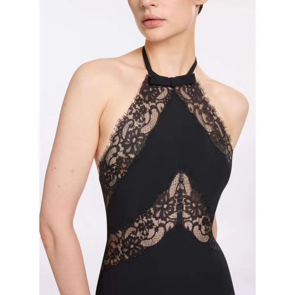 Elie Saab Halter Neck Dress in Black featuring  – Luxury Designer Fashion at Luxury Shoes .