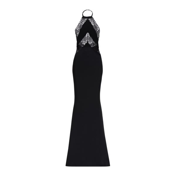 Elie Saab Halter Neck Dress in Black featuring  – Luxury Designer Fashion at Luxury Shoes .