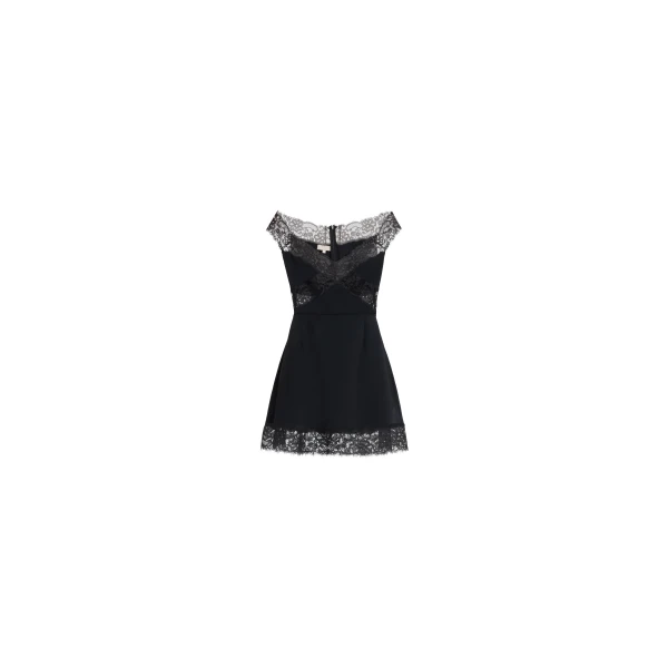 Elie Saab Off-The-Shoulder Short Dress in Black featuring  – Luxury Designer Fashion at Luxury Shoes .