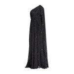 Elie Saab One-Shoulder Polka Dot Dress in Black featuring  – Luxury Designer Fashion at Luxury Shoes .