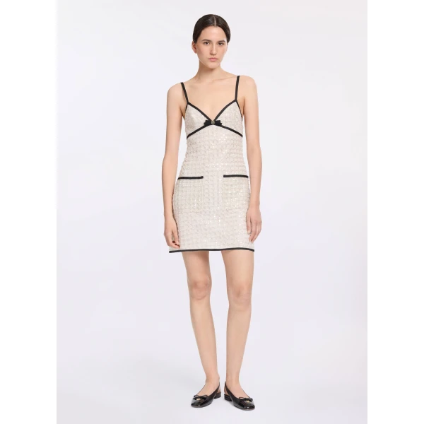 Elie Saab Pearl Short Dress in White featuring  – Luxury Designer Fashion at Luxury Shoes .