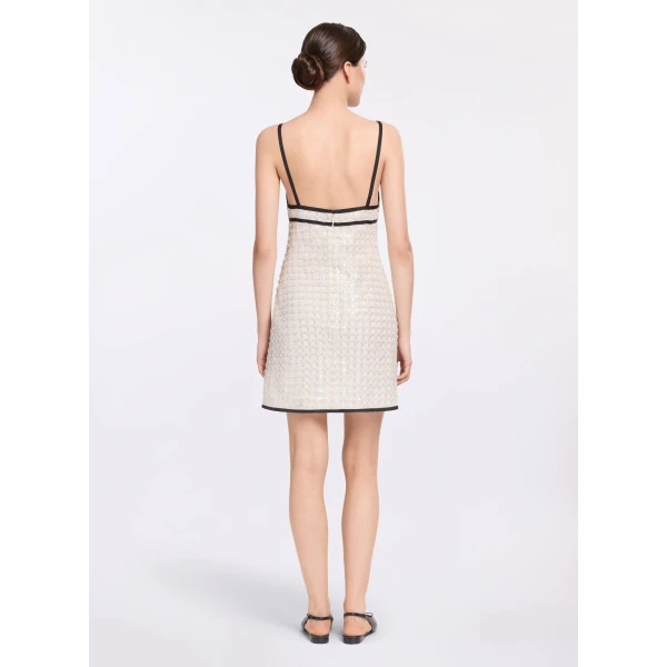 Elie Saab Pearl Short Dress in White featuring  – Luxury Designer Fashion at Luxury Shoes .