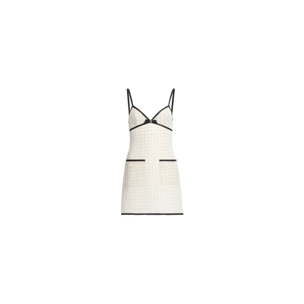 Elie Saab Pearl Short Dress in White featuring  – Luxury Designer Fashion at Luxury Shoes .