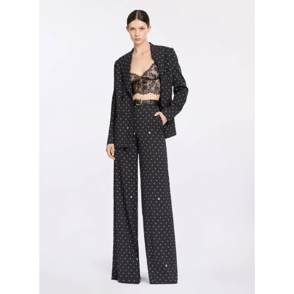 Elie Saab Printed Cady Blazer in Black featuring  – Luxury Designer Fashion at Luxury Shoes .