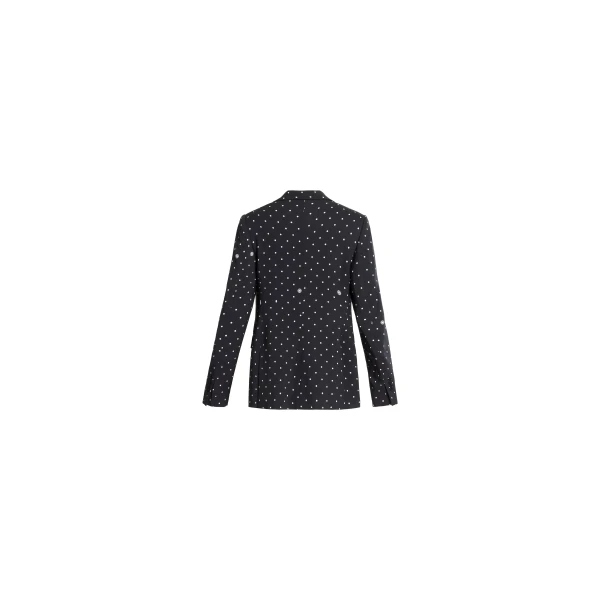 Elie Saab Printed Cady Blazer in Black featuring  – Luxury Designer Fashion at Luxury Shoes .