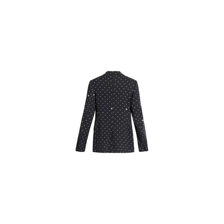 Elie Saab Printed Cady Blazer in Black featuring  – Luxury Designer Fashion at Luxury Shoes .