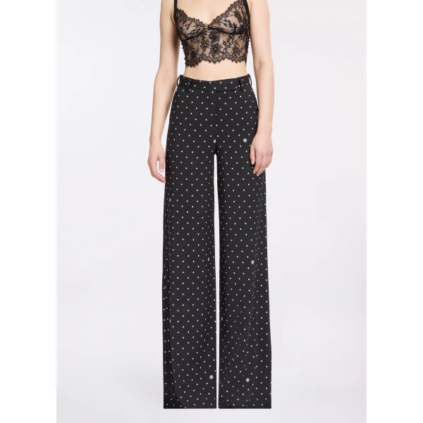 Elie Saab Printed Cady Pants in Black featuring  – Luxury Designer Fashion at Luxury Shoes .