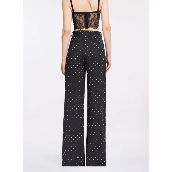 Elie Saab Printed Cady Pants in Black featuring  – Luxury Designer Fashion at Luxury Shoes .