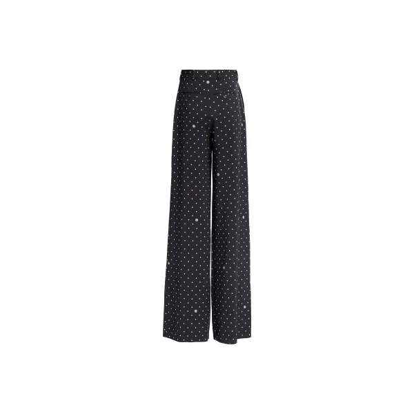 Elie Saab Printed Cady Pants in Black featuring  – Luxury Designer Fashion at Luxury Shoes .
