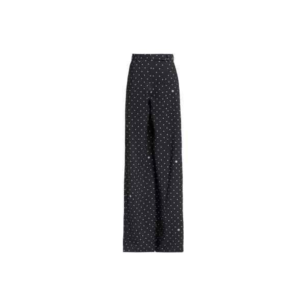 Elie Saab Printed Cady Pants in Black featuring  – Luxury Designer Fashion at Luxury Shoes .