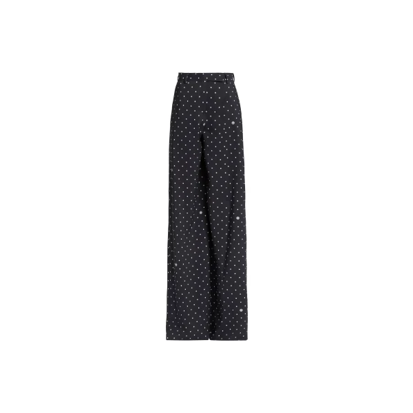 Elie Saab Printed Cady Pants in Black featuring  – Luxury Designer Fashion at Luxury Shoes .