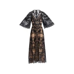 Elie Saab Sequin Embroidered Lace Dress in Black featuring  – Luxury Designer Fashion at Luxury Shoes .