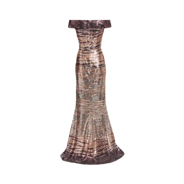 Elie Saab Sequin Embroidered Long Dress in Multicolour featuring  – Luxury Designer Fashion at Luxury Shoes .